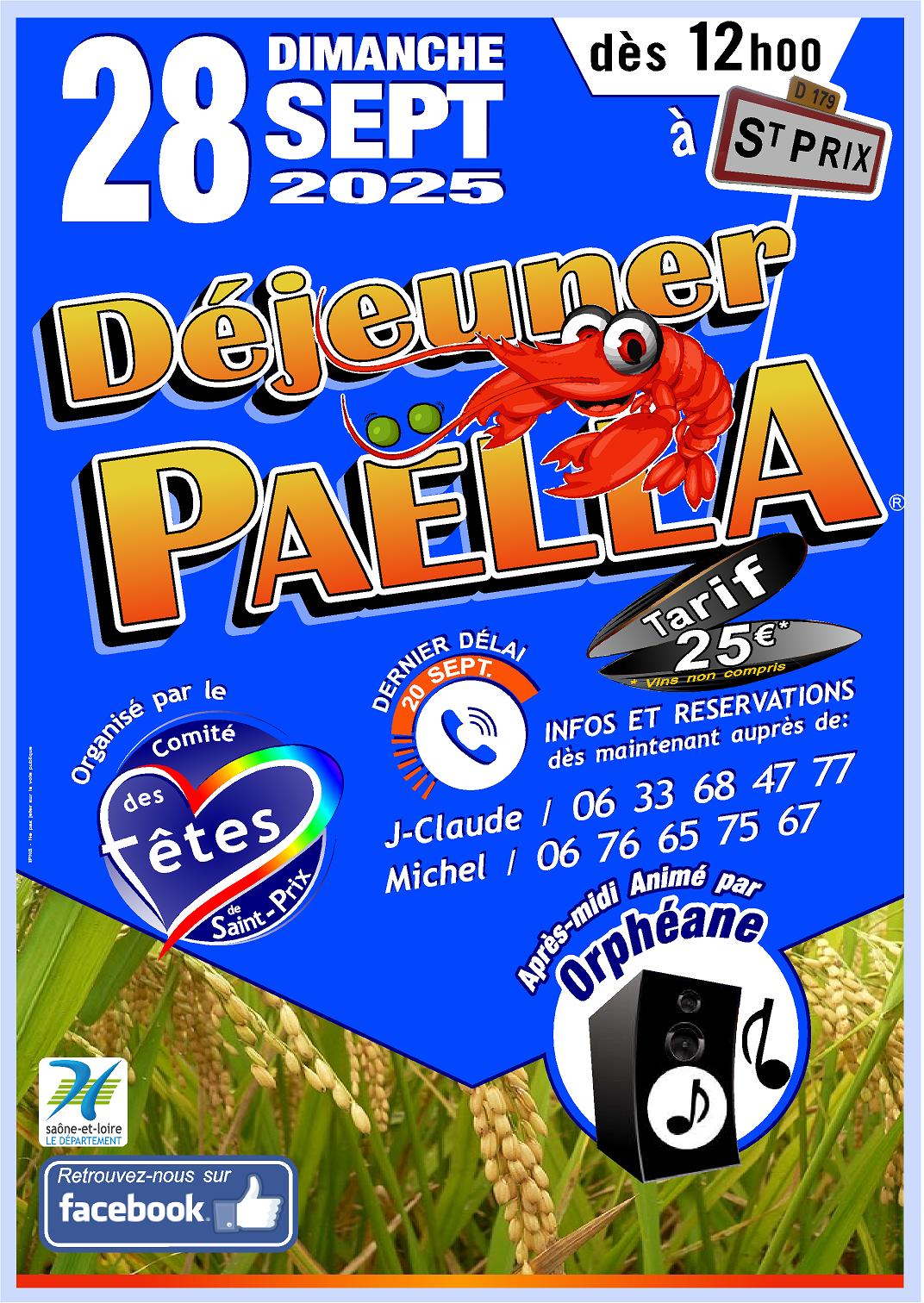 paella - saint prix en morvan